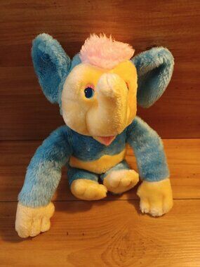 EVC 1985 Remco Firffels Plush Rare Elephant Monkey Animal 12'in Vintage